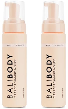 2 x Bali Body Light Zero Transfer Clear Self Tanning Mousse 200ml