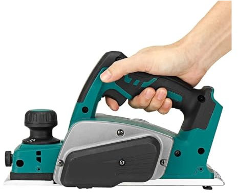 Cepilladora de madera eléctrica Herramienta de corte de madera de mano inalámbrica, cepilladora eléctrica recargable de 15000RPM y 18V con llave,Proporcionando potencia excepcional