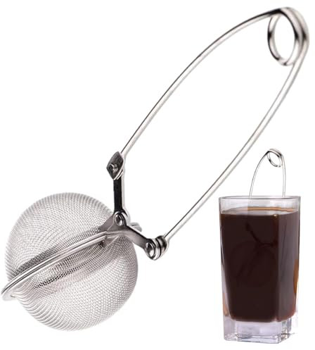 Infuseur à thé en maille - Infuseur à thé avec boule à clipser - En acier inoxydable - Pour thé en vrac et café