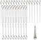Eupneicu Spiedini In Acciaio Inossidabile [36 Pezzi], Spiedini Per Barbecue, Spiedini In Metallo, Spiedini Per Kebab, Per Falò, Grill [20 Cm]