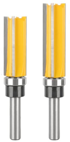 Lot de 4 embouts de routeur à flûte avec roulement de 8 mm pour projet de travail du bois lisse, tige précise de 8 mm, 2 embouts de routeur de coupe précis du bois