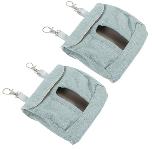 WEKAMOS 2 Piezas Bolsa Alimentadora para Conejos y Cobayas Bolsa Colgante de Transpirable para Jaula Contenedor Multifuncional para Heno y Alimentos Pequeños Animales Decoración para