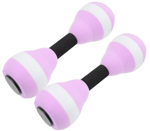 BATHVEVE Haltères Aquatiques EVA Flottants pour Fitness et Aquagym Résistance Renforcée pour Entraînement Piscine Matériel Aquatique Léger et Rose et Blanc