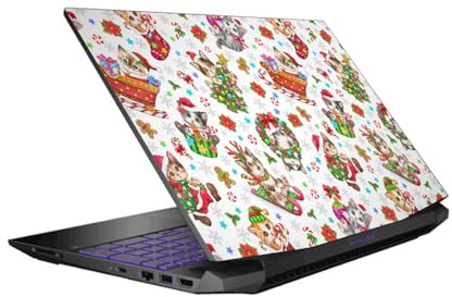 Head Case Designs Officially Licensed Kayomi Harai Christmas Kittens Pattern Magical Fantasy Vinyl Sticker Skin Decal Cover Compatible With HP Pavilion 15.6 15-dk0047TX