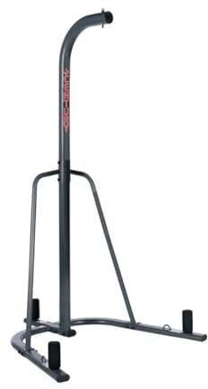 Century Heavy Bag Stand for Martial Arts,Gray, Durable Steel Construction, Includes Weight Pegs and Mounts, Up to 100 lbs, Constructed of 3-inch Steel Tubing, Stable,