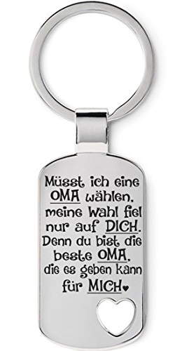 Lieblingsmensch Familien - Schlüsselanhänger Modell: Müsst ich eine Oma wählen...