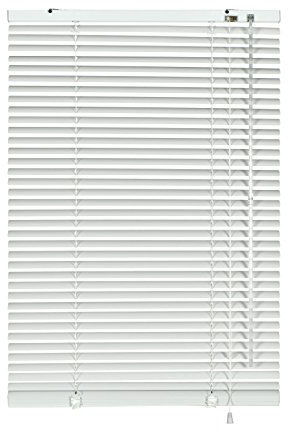 Deco Company Alu-Jalousie ohne Bohren, Zum Klemmen, Inkl. Klemmträgern, Sichtschutz, Lichtschutz, Blendschutz, Aluminium-Jalousie, Weiß, 145 x 175 cm