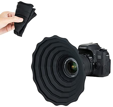 JJC Silikon-Gegenlichtblende, Universal, Faltbar, Entspiegelt, für Canon, Nikon, Sony, Fuji, DSLR-Kamera, Objektiv-Körperdurchmesser Zwischen 73 mm ~ 88 mm, Glasfenster, Fotografie-Zubehör