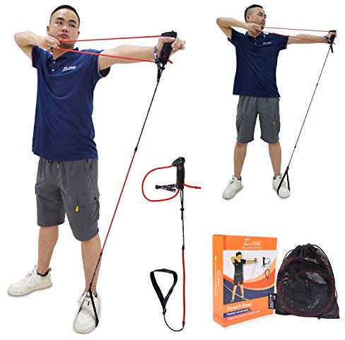 ELONG OUTDOOR Archery Bow Trainer Draw Training Aid Device Strength Stretch Band Exerciser For Recurve Bow Compound Shooting Kids Adults Beginner Experts