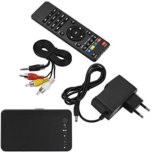 Lecteur Vidéo Audio HD HDMI 1080p, Prise en Charge du Lecteur Vidéo HD, Lecteur USB, Carte SD, Disque Dur Mobile avec Télécommande IR