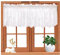 Mantovana Tenda per Finestra, Tendina Corta 130 * 41cm, Voile con Tasca per Asta, Tende Mantovane per Cucina Balcone Camera Bar, Tendine Finestra per Atmosfera Caffè (Bianco)