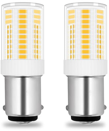 TRIJZHOU 4W B15d LED Lampe Ersetzt 30W-40W Glühlampen Warmweiß 220V 230V 3000K 200LM, Doppelkontakt, Nicht Dimmbar, Bajonett B15D LED Klein für Nähmaschine,2er-Set[MEHRWEG]