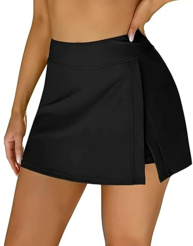 Kxydlww Donna Gonna da Nuoto Costumi da Bagno Gonna Costruito Asciugatura Rapida 2 in 1 con Slip Fondo Bikini Gonna da Sportivo Bikini da Spiaggia da Bagno