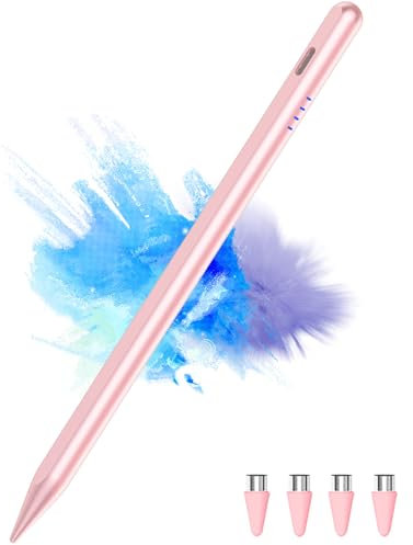 Kenkor Stylus Pencil for Samsung Galaxy Tab A9/A9+ tablet, Stylus Pens for Android, Magnetic Active Digital Tablet Pen Compatible with iPhone/Samsung/Huawei/Vivo/Mi/OPPO Writing & Drawing - Pink