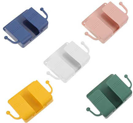 POPETPOP 5piezas Soporte Pared para Mando Distancia y Carga De Móviles Organizador para Televisores y Accesorios del Hogar