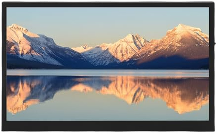 Bewinner Monitor de Pantalla Táctil Capacitiva de 10.1 Pulgadas, Visualización Táctil 1024x600 HD 5 Puntos para Raspi 4 3, PC, Computadora Portátil, Segunda Pantalla con Cables HDMI USB