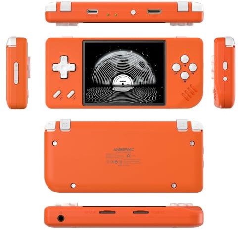 RG28XX Console di gioco portatile retrò, 32 GB+128 GB, arancione, macchina da gioco arcade portatile con display LCD (arancione)