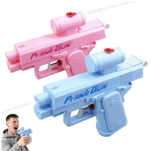 CATASTRBT 2 st Prank Vattenpistol Inverterad Vattenpistol Blå Rosa Vattenblaster Fram Och Bak För Sommarfest Strand Pool
