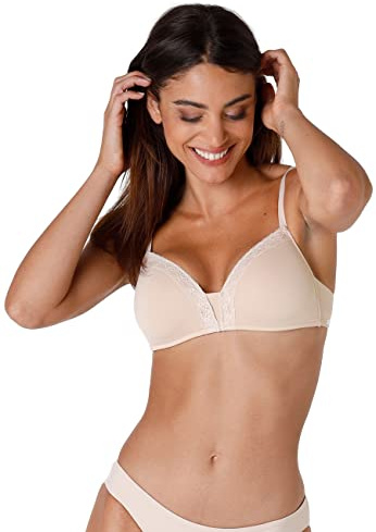 Lovable Reggiseno Balconette Senza Ferretto in Microfibra | Coppe Leggermente Imbottite | Comfort Invisibile sotto Abiti | Intimo Sensual Touch Donna, Skin, 32 / 2B