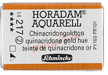 Schmincke – HORADAM® AQUARELL - feinste Künstler-Aquarellfarben, 217 Chinacridongoldton, 14 217 043, 1/1 Näpfchen