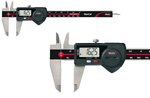 Mahr MarCal 16 ER digitaler Messschieber (Messbereich 0-150 mm, eckiges Tiefenmaß, mit Datenschnittstelle, inkl. Feststellschraube) 4103016
