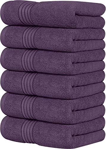 Utopia Towels Premium Handtücher, 100% gekämmte, ringgesponnene Baumwolle, ultraweich und sehr saugfähig, 700 g/m², extradicke Handtücher, 40,6 x 71,1 cm, Hotel- und Spa-Qualität, 6 Stück