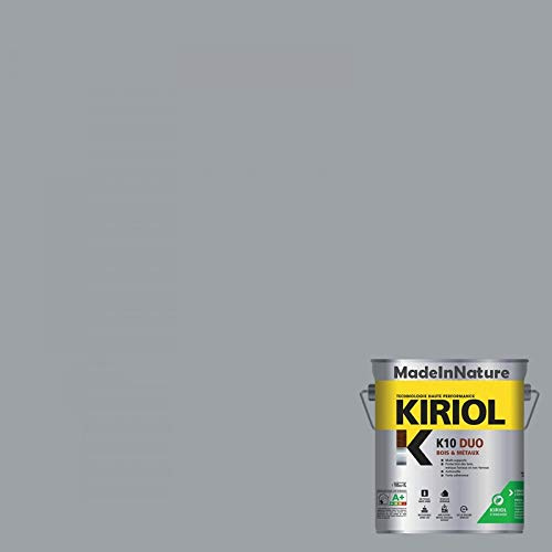 Pintura para madera y metales, capa y acabado, antioxidante, sobre hierro, acero galvanizado, incluso oxidado, muy opacificante, de MadeInNature (0,75 litros por 10 m2, es decir, 5 m2 para 2 capas,