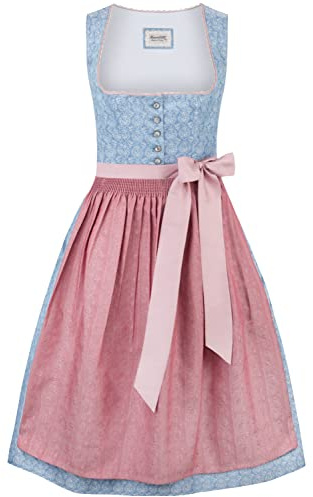 Stockerpoint Dam Dirndl Zora klänning, ljusblå, standard