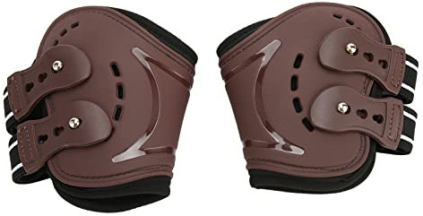 Biitfuu Streichkappen für Pferde, Hellbraun, Luftperforiert, Stoßdämpfend, Verstellbar Zum Laufen (M)