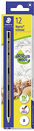 STAEDTLER 121-B Noris School Graphite Pencils - B Degree (Pack of 12 Pencils)