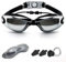shwcbf Schwimmbrille, Swimming Goggles, Schwimmbrille Mit Uv-Schutz Anti Nebel, Verstellbar Komfort Profi Taucherbrille, Für Erwachsene Herren Frauen Und Kinder 8 +（Schwarz）