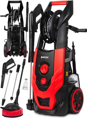 MalTec Hochdruckreiniger M7.2500-IND mit Induktionsmotor -2500W Leistung 360bar Maximaldruck 468l/h, Ultimative Leistung, Vielseitigkeit und Benutzerkomfort