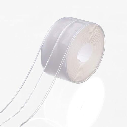 Yuexitech Nastro Sigillante Impermeabile Doccia, Nastro Sigillante Impermeabile Autoadesivo Trasparente Antimuffa Doccia Striscia Sigillante Per Bagno Wc Cucina Lavello, 38mmx3,2m