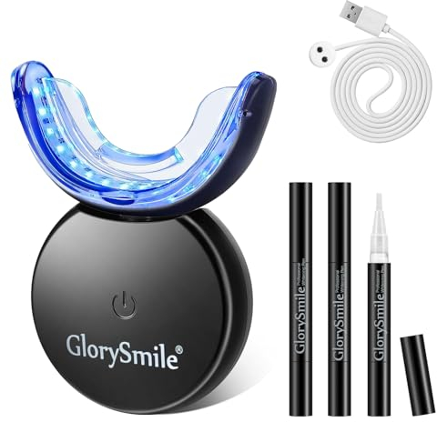 Teeth Whitening Kit, Zahn Bleaching Set, Schonend Zahnaufhellung zu Hause, für Weiße Zähne mit 3Pcs Zahnbleaching Gel, Zahnflecken Schnell Entfernen