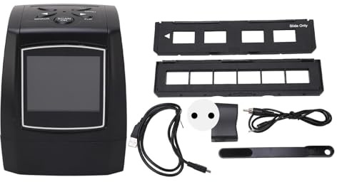 Brilluxa Scanner Pellicole, Digitalizzatore Diapositive 5 MP con Schermo LCD 2,36'' per Scansione Negativi e Diapositive a Colori e Conversione in Immagini Digitali