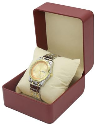 AfitLulu Porta Orologi Uomo e Donna, PU Scatola Orologi con Cuscino per Orologio Rimovibile per Uomo e Donna, Portatile Porta Orologi da Viaggio per orologi da polso, orologi intelligenti (marrone)