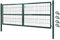 V2Aox Gartentor Tor Gartenzaun Zaun 300x120 cm Doppelflügelig Gartentür aus Metall für Stabmattenzaun Abschließbar inkl. Pfosten Grün