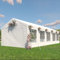 TRIUMPHKEY Pavillon 5x10, Partyzelt 5x10 Wasserdicht Stabil Winterfest, Gartenzelt UV-Schutz 50+ Festzelt,Winterfest Pavillon mit 170g PE-Plane, Party Zelt für Partys Hausparty Hochzeiten, Weiß