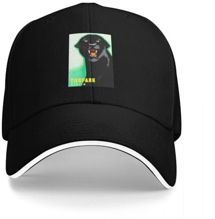 HFGAASSH Baseballmütze TIERPARK Berlin Zoo; Vintage Black Panther Print Western Hut Kapuze Herren Damen Urlaub Sport Geschenke