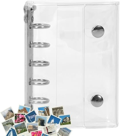 Klistermärkespärm – förvaringslåda för klistermärken | presentationsbok | transparent estetisk anteckningsbok för scrapbooking, planerare, dekoration, resor, etiketter, klistermärken