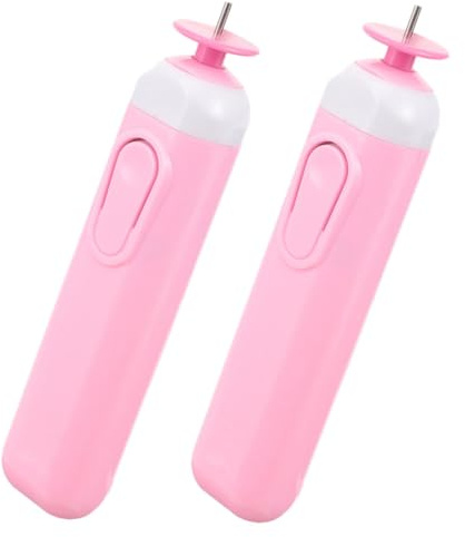 STOBAZA Penna Elettrica per Quilling Fessura 2 Pezzi, Strumento per Quilling Artigianale Fai da Te, Penna per Lavori di Carta per Principianti e Appassionati, Colore Rosa, Materiale