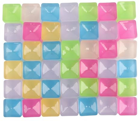 Cubo di squish, 24 pezzi di cubi di squish, giocattoli sensoriali di cubi di fidget - Giocattoli di spremitura di cubetti di ghiaccio colorati trasparenti sfusi per alleviare lo stress, adatti per