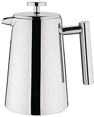 Olympia Insulated Art Deco Stainless Steel Cafetiere 350ml / 3 Cup - Double-walled, Mirror Finish U072