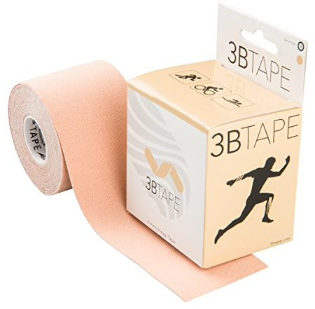 3B Scientific Cinta de kinesiología (5m x 5cm) Cinta de Soporte Elástico para Músculos y Articulaciones para Ejercicio, Deporte, Recuperación de Lesiones y Dolor Muscular - Beige