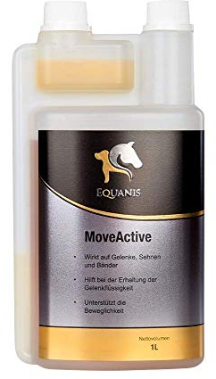 Equanis MoveActive | 1l | Flüssiges Glucosamin und MSM für Pferde | Das Ergänzungsfuttermittel kann dabei helfen Gelenkbeschwerden bei Pferden zu verringern