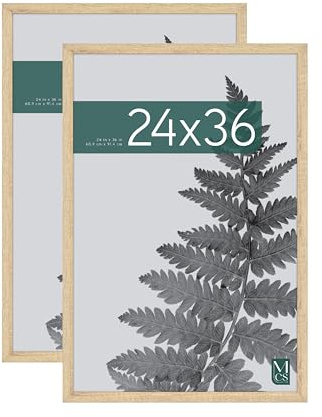 MCS Industries 63824 24x36 Inch 2-Pack, Natural Woodgrain Studio Gallery Frame