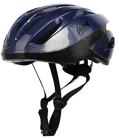 WESTT Road Herren Damen Kinder Fahrradhelm I Skaterhelm I Mountainbike I Rennrad I mit Licht I atmungsaktiv I Einheitsgröße (58-60cm) l Blau