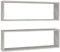vidaXL 2X Würfelregal Wandregal Hängeregal Cube Lounge CD Regal Dekoregal Bücherregal Schweberegal Wandboard Regalwürfel Betongrau 80x15x26,5cm Holzwerkstoff