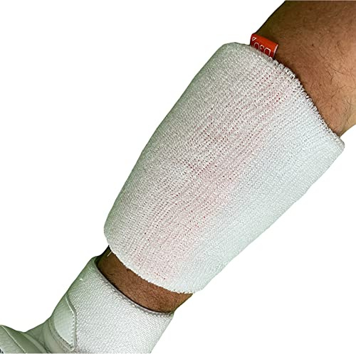 Ayrtek Cricket Arm Guard-Hybrid Sweatband Arm Guard- White (Super Size- 6 inch length)