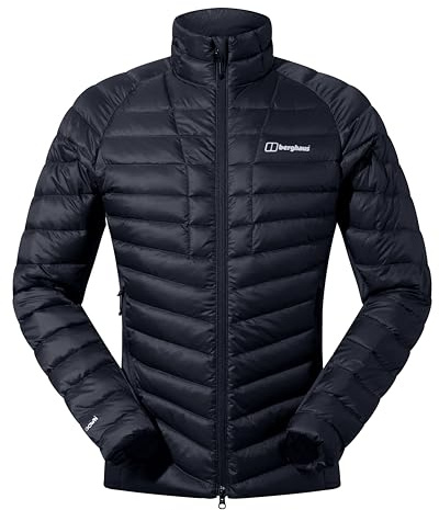 Berghaus Men's Tephra Stretch Reflect 2.0 Down Jacket | Extra Warmth | Packable | Polartec Insulated Jacket, Black/Black, XL